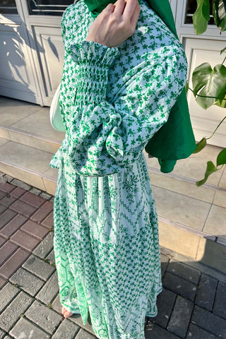 Como Elbise - Zümrüt Yeşili