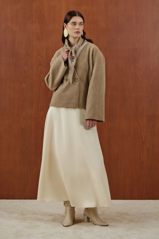 Vizon Köpük Kaşe Dikişsiz Ceket