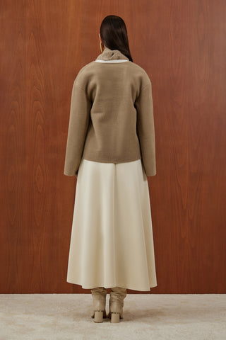 Vizon Köpük Kaşe Dikişsiz Ceket