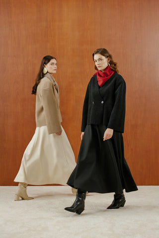 Vizon Köpük Kaşe Dikişsiz Ceket