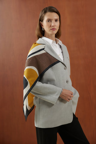 Açık Gri Viskon Ceket