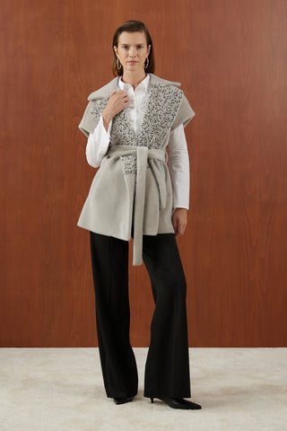 Vizon Nakış Detaylı Gold Fox Yelek