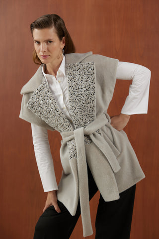 Vizon Nakış Detaylı Gold Fox Yelek