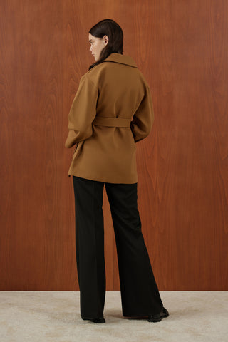 Taba Omzu Nakış Detaylı Kanvas Ceket