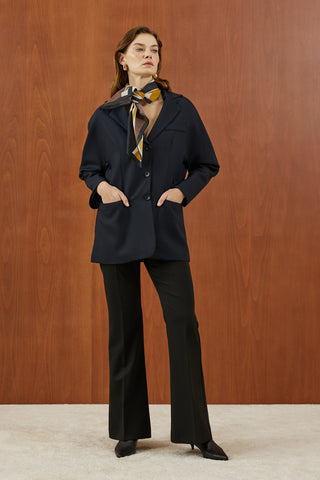 Lacivert Viskon Ceket