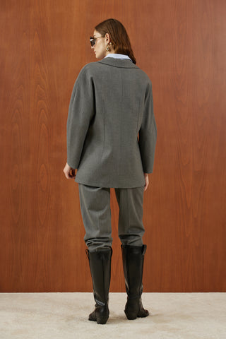 Koyu Gri Viskon Ceket