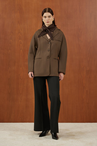 Kahverengi Viskon Ceket