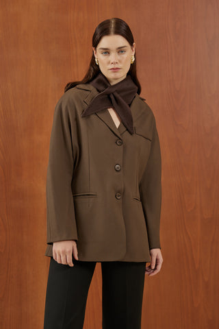 Kahverengi Viskon Ceket