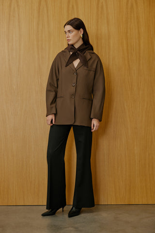 Kahverengi Viskon Ceket