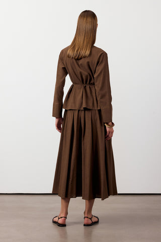 Pile Detaylı İkili Takım - Kahverengi