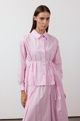 Biyeli Etekli İkili Takım - Pembe