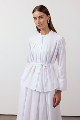 Pile Detaylı İkili Takım - Beyaz