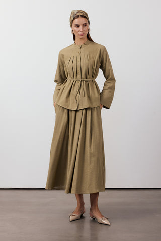 Pile Detaylı İkili Takım - Haki