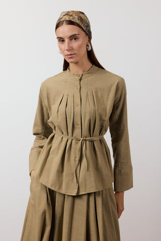 Pile Detaylı İkili Takım - Haki