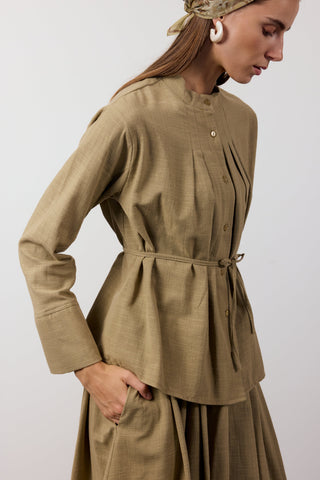 Pile Detaylı İkili Takım - Haki