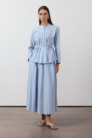 Pile Detaylı İkili Takım - Mavi