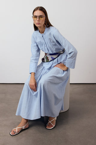 Pile Detaylı İkili Takım - Mavi