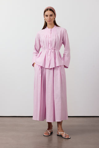 Pile Detaylı İkili Takım - Pembe