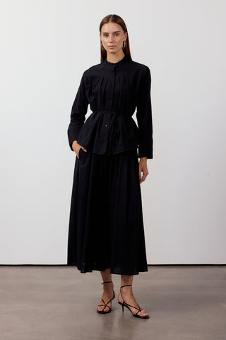 Pile Detaylı İkili Takım - Siyah