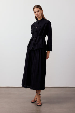 Pile Detaylı İkili Takım - Siyah