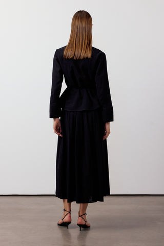 Pile Detaylı İkili Takım - Siyah