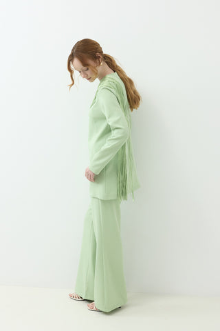 Püskül İp detaylı Pantolonlu Takım Yeşil