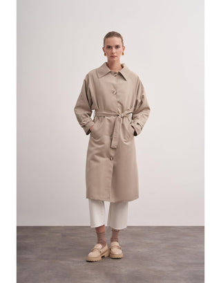 Camel Klasik Kemerli Trençkot - Fushya Online