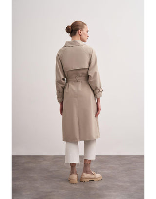Camel Klasik Kemerli Trençkot - Fushya Online