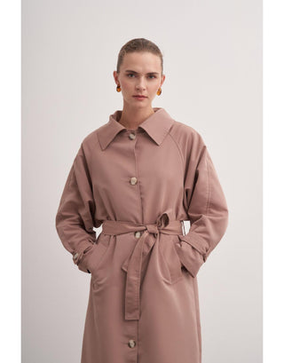 Vizon Klasik Kemerli Trençkot - Fushya Online