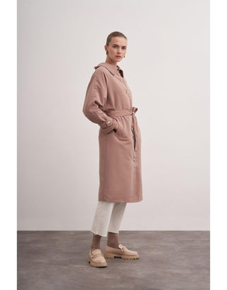 Vizon Klasik Kemerli Trençkot - Fushya Online