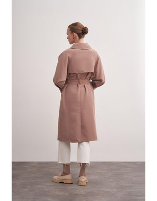 Vizon Klasik Kemerli Trençkot - Fushya Online