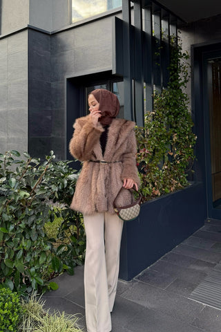 Camel Gucci Kürk Mont