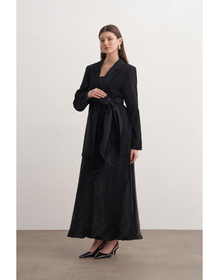 Etekli Blazer Takım - Siyah