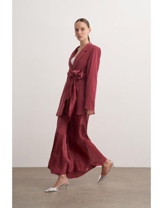 Etekli Blazer Takım - Bordo