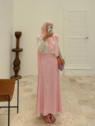 Parçalı Etek Pembe