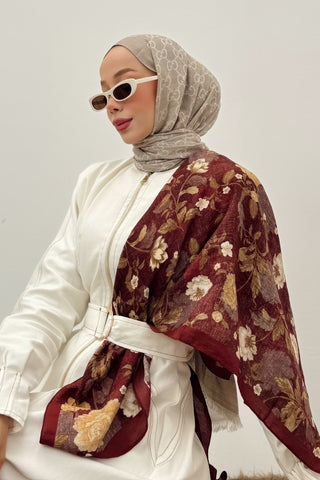 Boydan Fermuarlı Denim Elbise Ekru