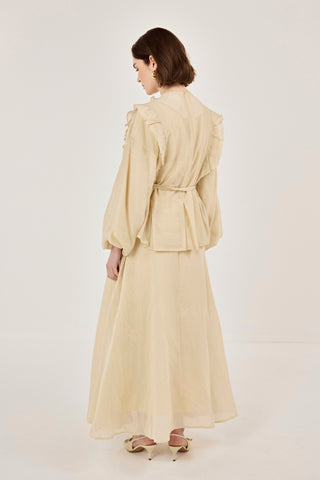 İnce Tensel Etekli Takım Bej