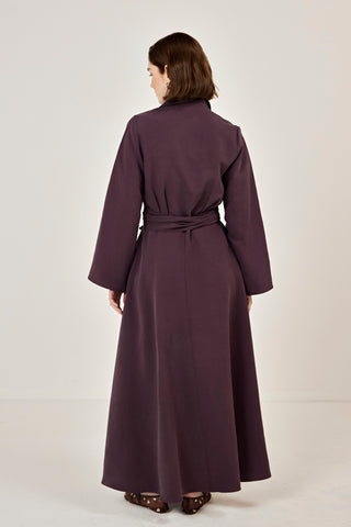 Korsaj Kemer Detaylı Gömlek Yaka Tensel Elbise