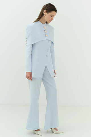 Bolerolu Ceket Pantolon Takım Mavi