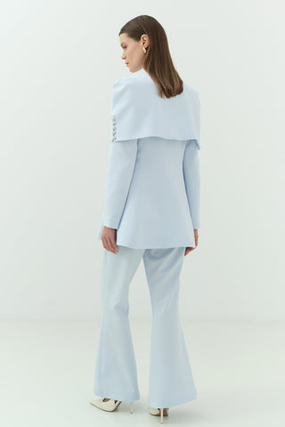 Bolerolu Ceket Pantolon Takım Mavi