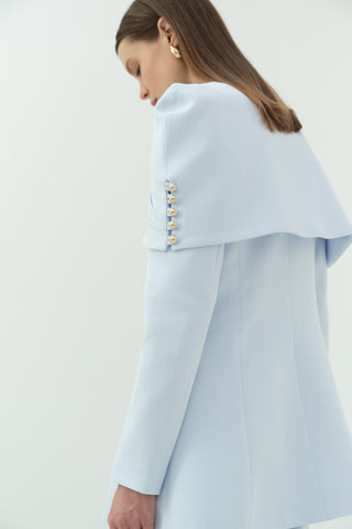 Bolerolu Ceket Pantolon Takım Mavi