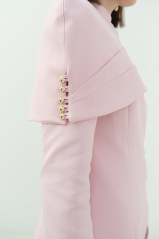 Bolerolu Ceket Pantolon Takım Pembe