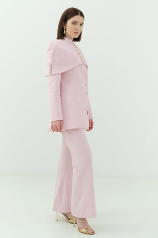 Bolerolu Ceket Pantolon Takım Pembe