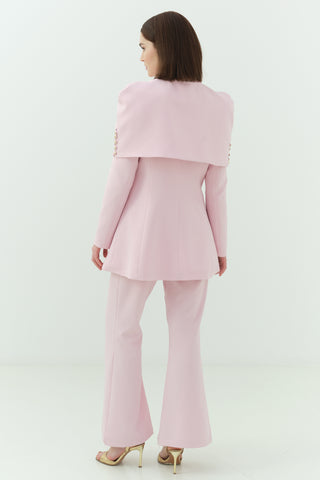 Bolerolu Ceket Pantolon Takım Pembe