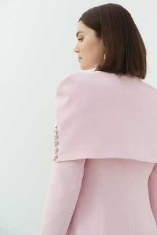 Bolerolu Ceket Pantolon Takım Pembe