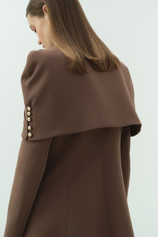 Bolerolu Ceket Pantolon Takım Kahverengi