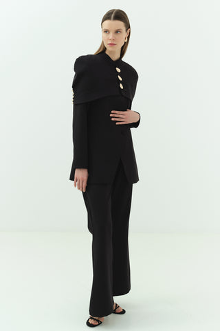 Bolerolu Ceket Pantolon Takım Siyah