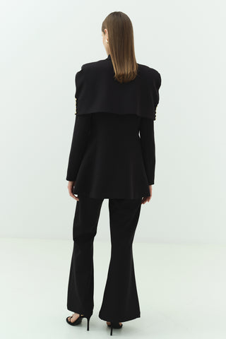 Bolerolu Ceket Pantolon Takım Siyah