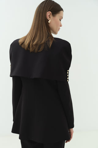 Bolerolu Ceket Pantolon Takım Siyah