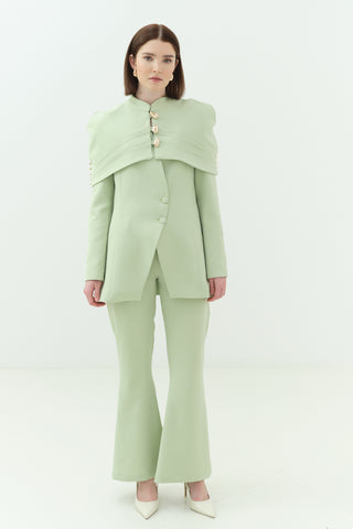 Bolerolu Ceket Pantolon Takım Yeşil